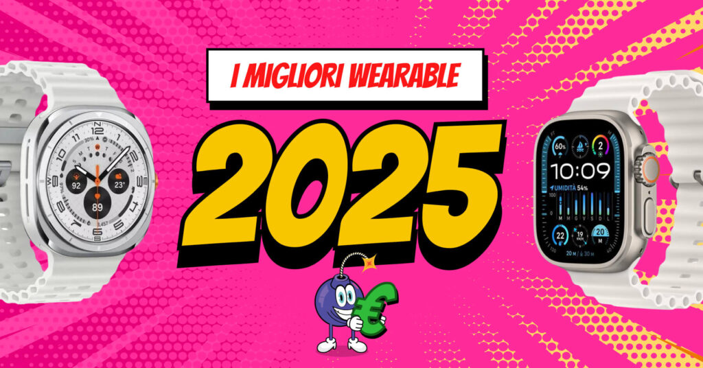 I migliori wearable 2025 - immagine modelli articolo con mascotte Boomba