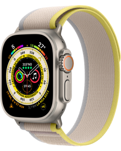 Apple Watch Ultra GPS + Cellular 49mm Titanium - Trail Loop Giallo/Beige - Taglia Large - No Brand ITA