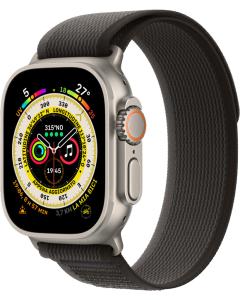 Apple Watch Ultra GPS + Cellular 49mm Titanium - Trail Loop Nero/Grigio - Taglia Small - No Brand ITA