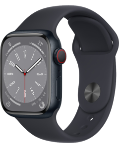 Apple Watch Series 8 GPS + CELLULAR 41mm Alluminio Mezzanotte - Cinturino Mezzanotte  - No Brand ITA