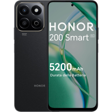 Honor 200 Smart 5G 256 GB 4 GB Black WINDTRE ITA