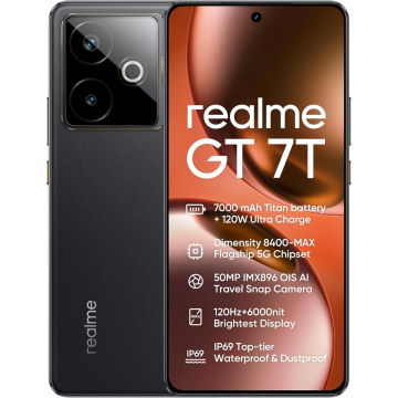 Realme GT 7T 5G 512 GB + 12 GB Black  EUROPA 