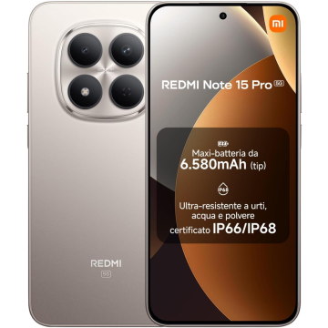 Xiaomi Redmi Note 15 Pro 5G 256 GB + 8 GB Titanium EUROPA 