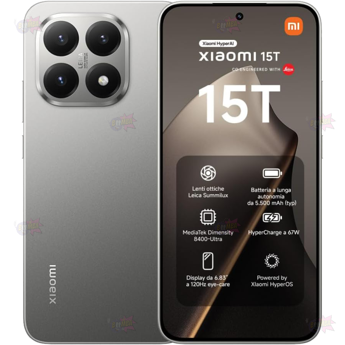 Xiaomi 15T 256 GB + 12 GB Titanium Gray EUROPA