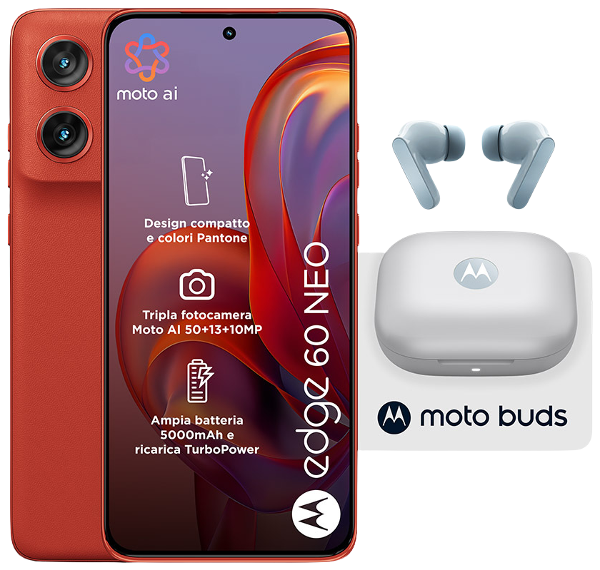 Motorola Motorola Edge 60 Neo Moto Buds 256 GB 8 GB Poinciana ITALIA