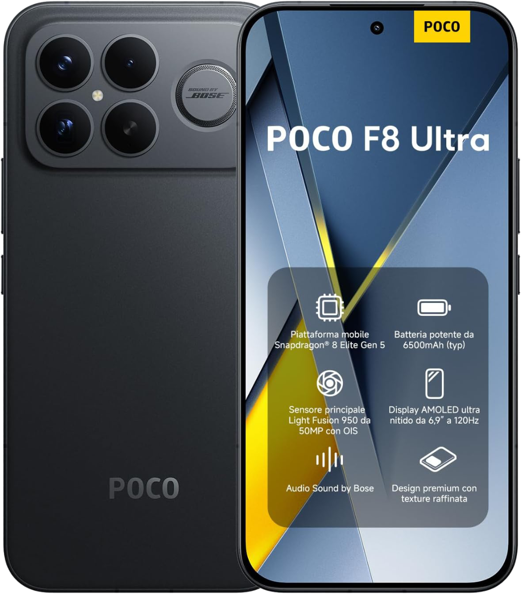 Xiaomi Xiaomi Poco F8 Ultra 5G 256 GB + 12 GB Black EUROPA